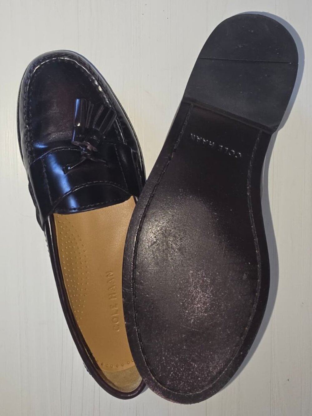 🖤 Cole Haan Black Tassel Loafers – Men’s Size 7.5